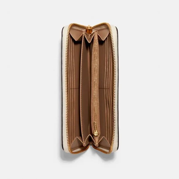 Coach Boxed Long Zip Around Wallet with Disco Star Print C7351 NWT - Picture 2 of 5